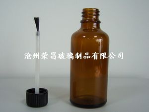 毛刷玻璃瓶(指甲油瓶,指甲油玻璃瓶,玻璃滾珠瓶)